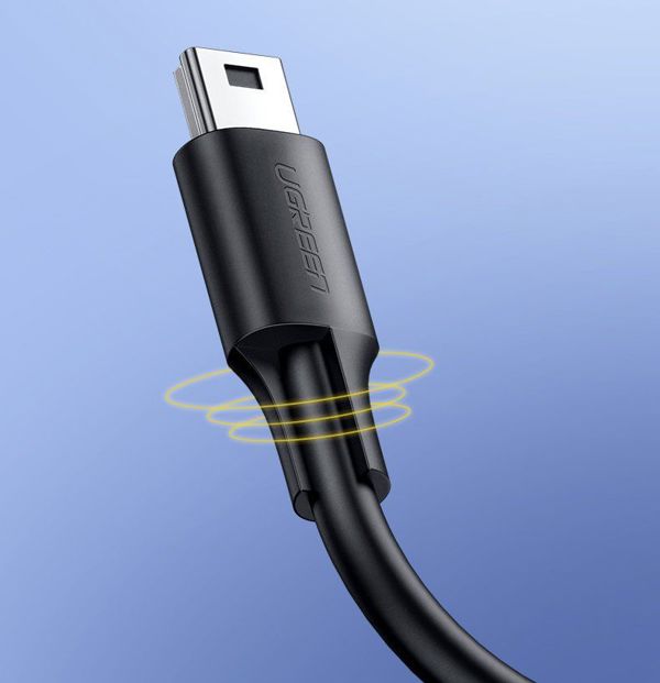 Ugreen Καλώδιο USB-A σε miniUSB US132 1.5m Μαύρο - Φόρτιση και Μεταφορά Δεδομένων