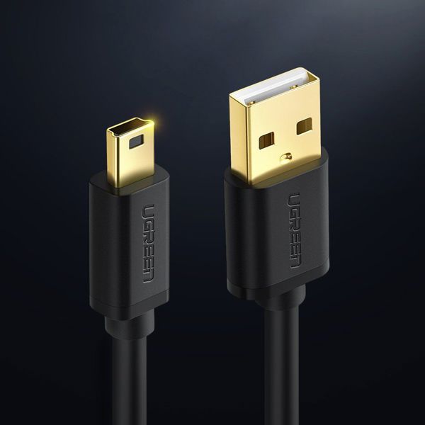 Ugreen Καλώδιο USB-A σε miniUSB US132 1.5m Μαύρο - Φόρτιση και Μεταφορά Δεδομένων