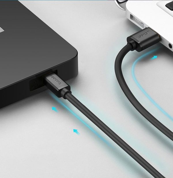 Ugreen Καλώδιο USB-A σε miniUSB US132 1.5m Μαύρο - Φόρτιση και Μεταφορά Δεδομένων