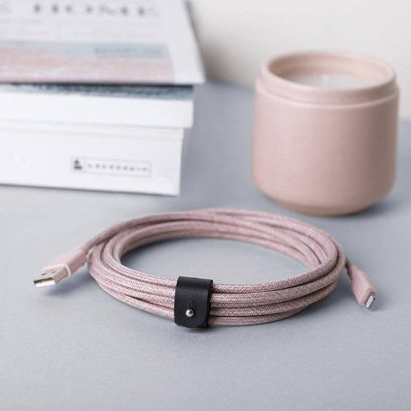 Καλώδιο USB Native Union USB-A - Lightning 3 m Ροζ (BELT-L-ROS-3-NP)