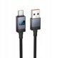 Καλώδιο USB A σε USB C Hoco 5A με Οθόνη 1 μέτρο X118 Μαύρο