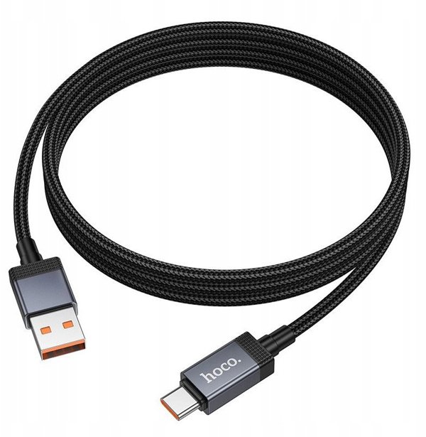 Καλώδιο USB A σε USB C Hoco 5A με Οθόνη 1 μέτρο X118 Μαύρο