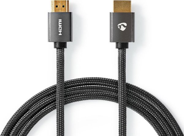 Nedis Καλώδιο HDMI σε HDMI 2m Γκρι (CVTB34000GY20)