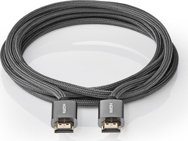Nedis Καλώδιο HDMI σε HDMI 2m Γκρι (CVTB34000GY20)