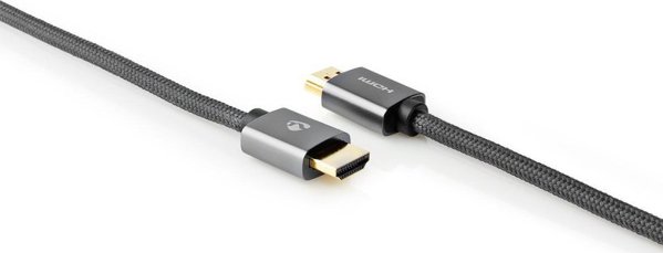 Nedis Καλώδιο HDMI σε HDMI 2m Γκρι (CVTB34000GY20)
