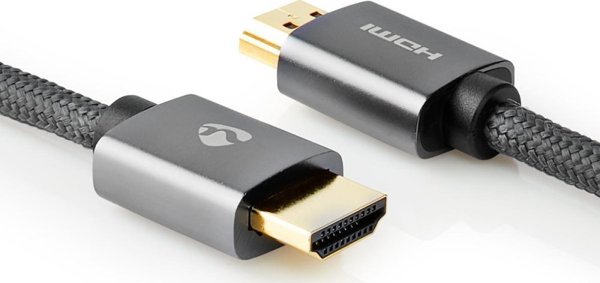 Nedis Καλώδιο HDMI σε HDMI 2m Γκρι (CVTB34000GY20)