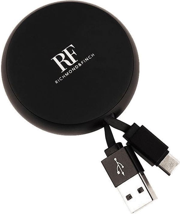 Kabel USB Richmond & Finch USB-C - microUSB 0.9 m Czarny (KAT03457)