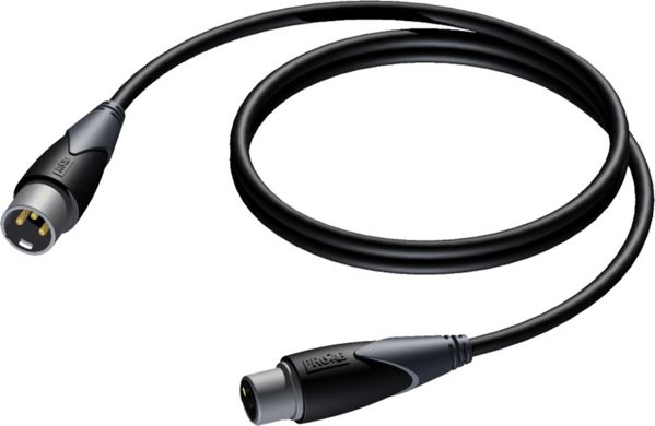 Procab CLA901 XLR Μικροφωνικό Καλώδιο 3m, Αρσενικό σε Θηλυκό XLR, Μαύρο