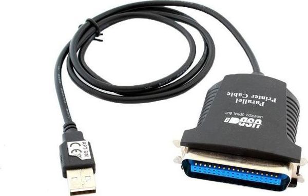 Kabel USB Hertz USB-A - IEEE 1284 (LPT) 0.8 m Czarny (394-uniw)
