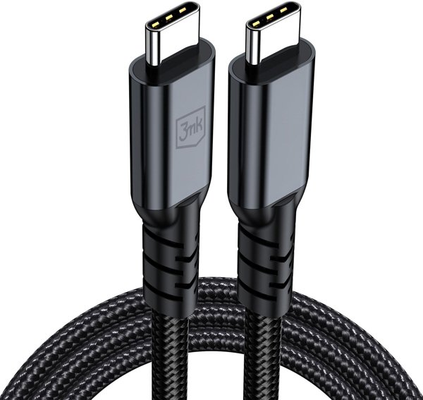 3MK Hyper Cable N-SERIES USB-C Thunderbolt 4 2m, 40Gb/s, 240W, 8K60Hz, Μαύρο