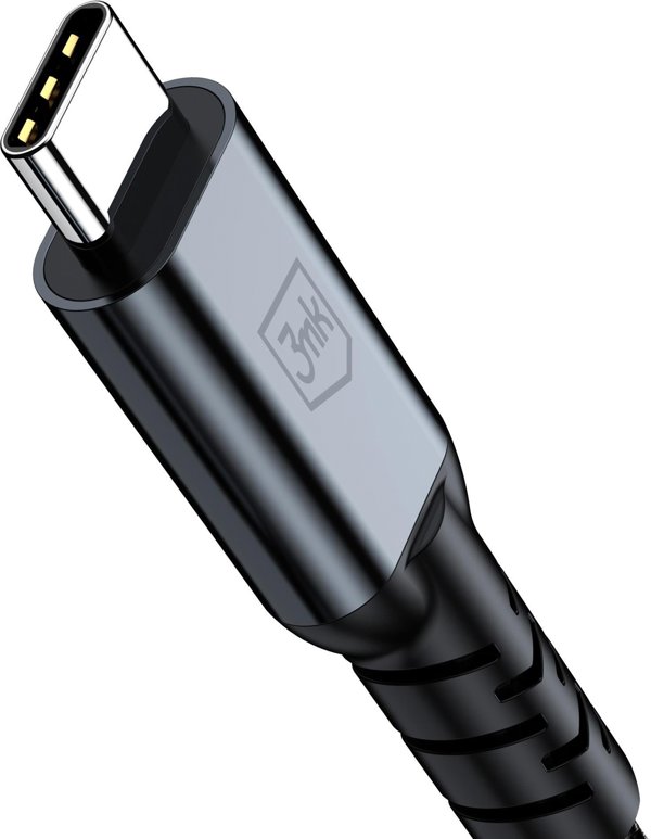 3MK Hyper Cable N-SERIES USB-C Thunderbolt 4 2m, 40Gb/s, 240W, 8K60Hz, Μαύρο