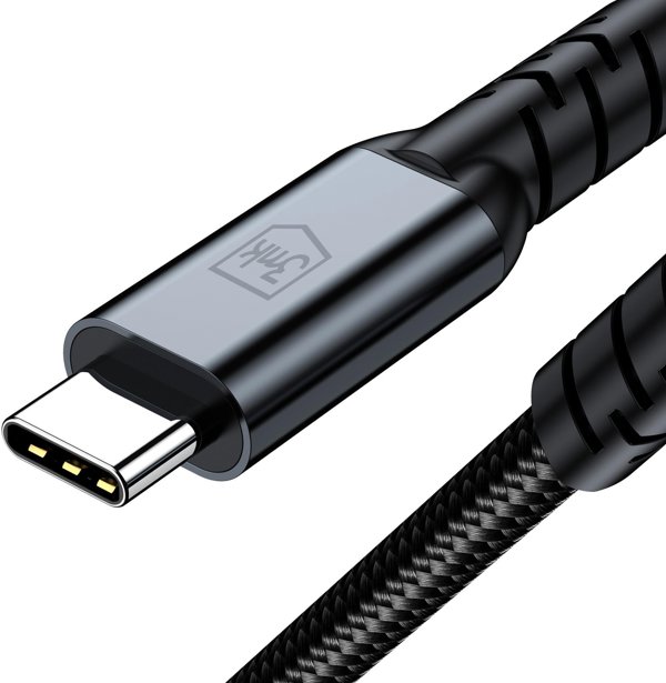 3MK Hyper Cable N-SERIES USB-C Thunderbolt 4 2m, 40Gb/s, 240W, 8K60Hz, Μαύρο