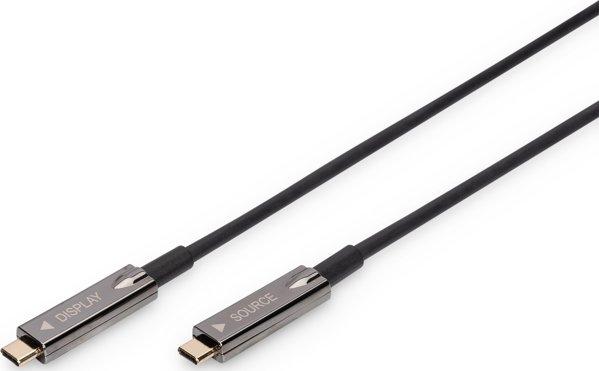 Digitus Ενεργό Καλώδιο USB-C σε USB-C 15m, 4K UHD, 21.6 Gbps, Μαύρο (AK-330160-150-S)