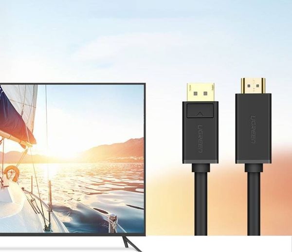 Ugreen Καλώδιο DisplayPort σε HDMI 4K 30Hz 1.5m Μαύρο DP101