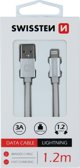 Kabel USB Swissten USB-A - Lightning 1.2 m Szary (71523202)