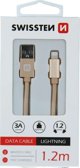 Kabel USB Swissten USB-A - Lightning 1.2 m Szary (71523202)