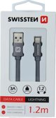 Kabel USB Swissten USB-A - Lightning 1.2 m Zielony (71523207)