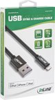 InLine Καλώδιο Φόρτισης & Συγχρονισμού USB-A σε Lightning, 2m, Γκρι (31422B)