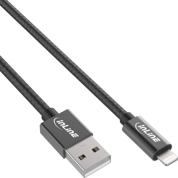 InLine Καλώδιο Φόρτισης & Συγχρονισμού USB-A σε Lightning, 2m, Γκρι (31422B)