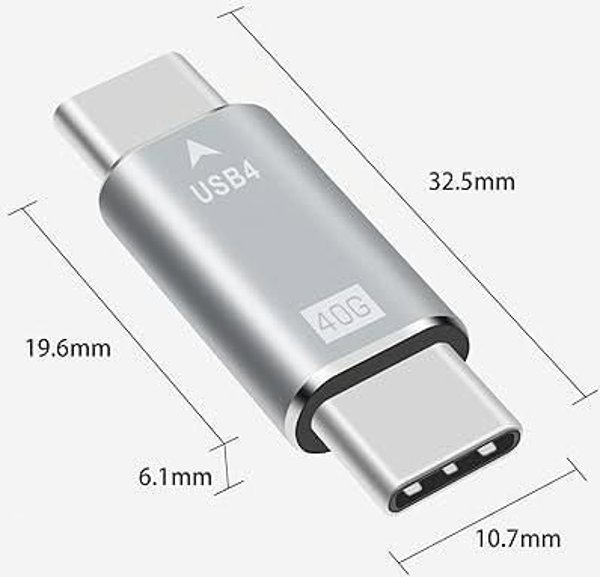 Καλώδιο MicroConnect USB4 Gen 3x2, USB-C σε USB-C, Premium Ταχύτητα Μεταφοράς Δεδομένων 40Gbps