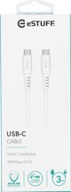 Καλώδιο USB eStuff USB-C - USB-C 3 m Λευκό (ES604301)