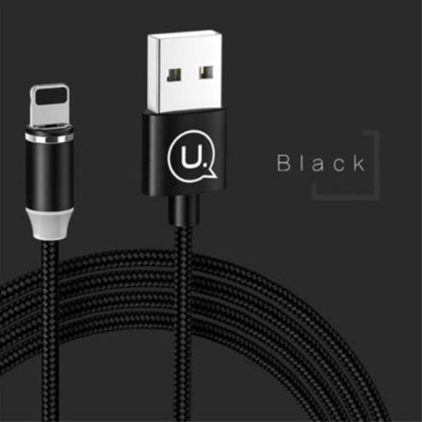 Kabel USB Usams USB-A - Lightning 1 m Czarny (63737-uniw)