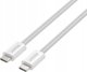 Unitek Καλώδιο USB-C σε USB-C PD 100W Μαγνητικά Αναδιπλούμενο με Πλέξη, Λευκό, 1m
