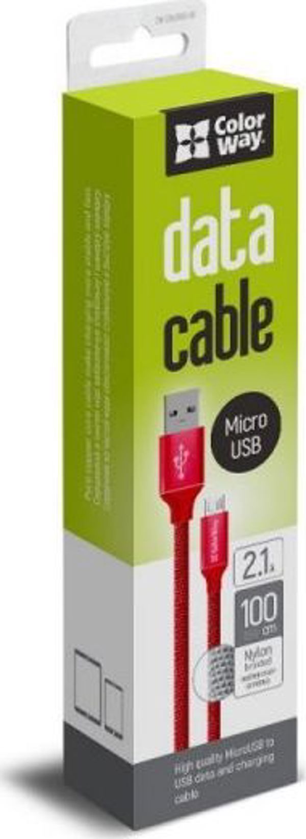Kabel USB ColorWay USB-A - microUSB 1 m Czerwony (CW-CBUM002-RD)