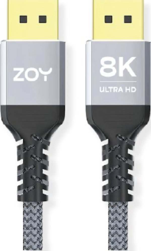 ZOY DisplayPort 1.4 Καλώδιο Σύνδεσης, 3m, Μαύρο με Δεματικό ZCD3