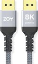 ZOY DisplayPort 1.4 Καλώδιο Σύνδεσης, 3m, Μαύρο με Δεματικό ZCD3