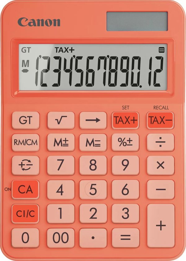 Canon LS-125KB Αριθμομηχανή Γραφείου, 12 Ψηφίων, Πορτοκαλί