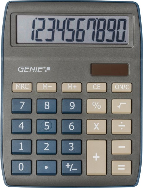 Genie 840DB Επιτραπέζιο Αριθμομηχανή, 10 Ψηφίων, με Ανακλινόμενη Οθόνη, Διπλή Τροφοδοσία, Σκούρο Μπλε