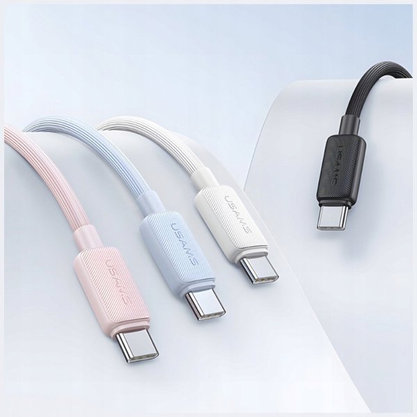 Καλώδιο USAMS KY Series US-SJ691 60W USB-C σε USB-C 1m λευκό