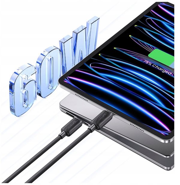 Καλώδιο USAMS KY Series US-SJ691 60W USB-C σε USB-C 1m λευκό