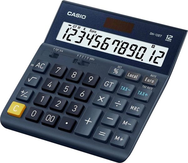 Casio DH-12ET Επιτραπέζιο Κομπιουτεράκι 12 Ψηφίων με Υπολογισμό Φόρων και Διπλή Τροφοδοσία