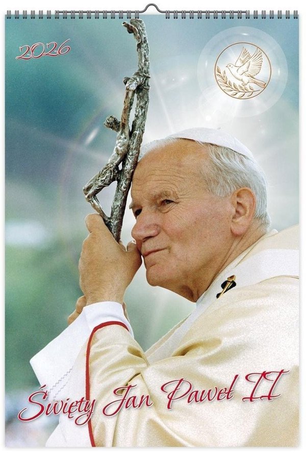 Kalendarz 2026 A3 scienny jednostronny JP II EDUKAMP