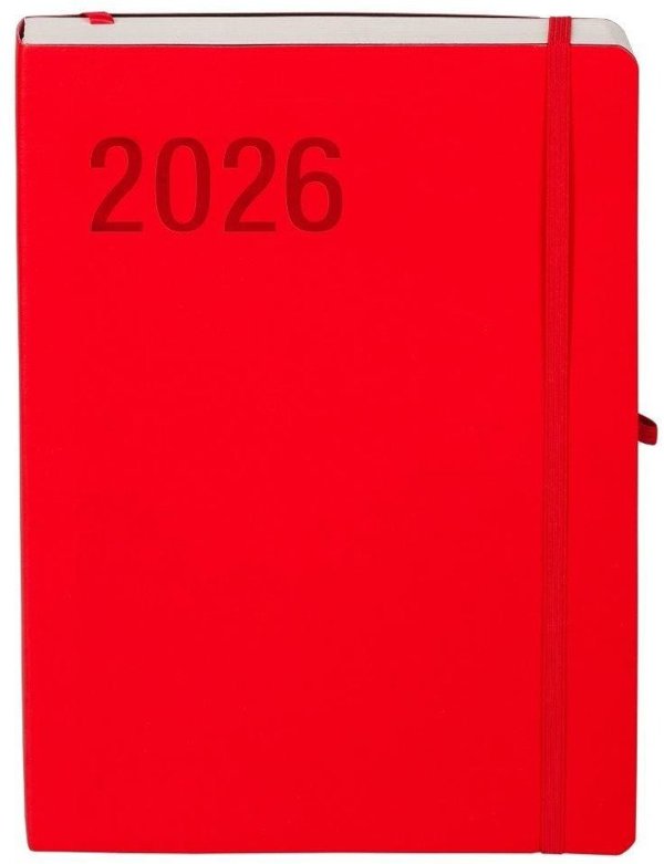 Kalendarz 2026 B5 Impresja czerwony DNS