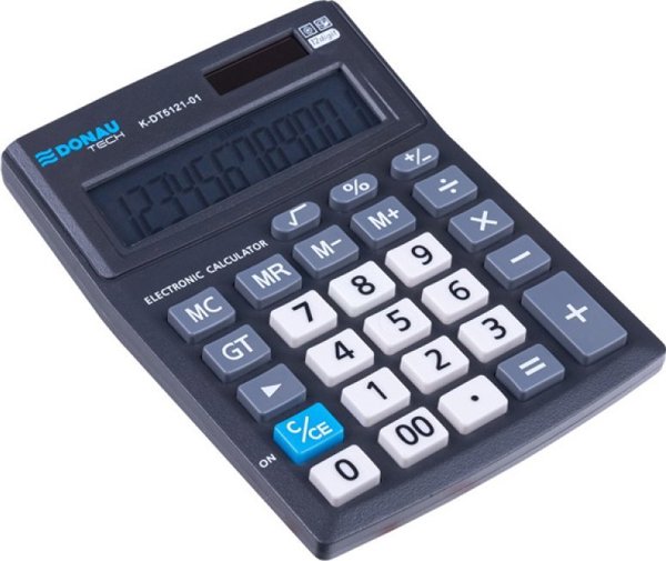 Donau Tech Office Υπολογιστής Γραφείου, 12 Ψηφία, 137x101x30mm, Μαύρος