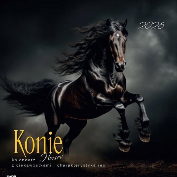 Kalendarz 2026 scienny albumowy 30x30cm Konie