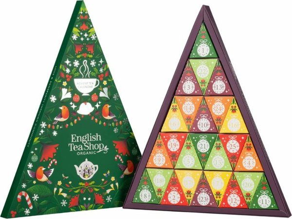 English Tea Shop Ημερολόγιο Advent Πράσινο Δέντρο, Βιολογικό Τσάι, 25 Πυραμίδες