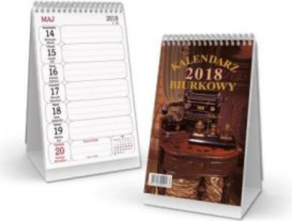 Kalendarz 2018 biurkowy pionowy, spirala (SB3)