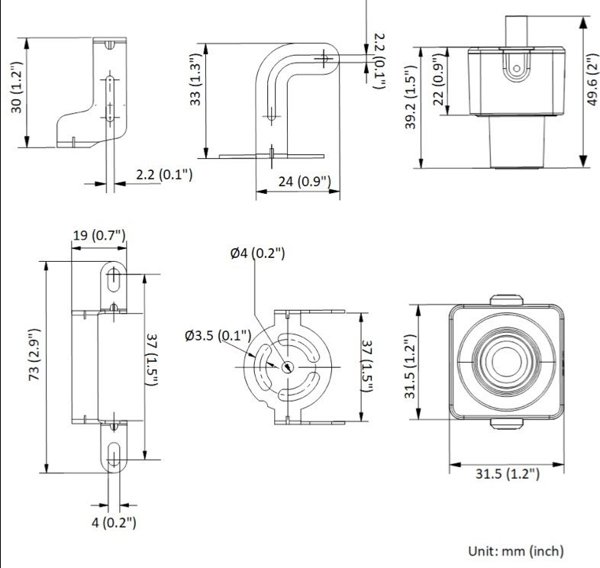 Hikvision IP Κάμερα Pinhole Cube DS-2CD2D25G1/M-D/NF, 2 MP, Φακός 2.8mm, Μαύρη