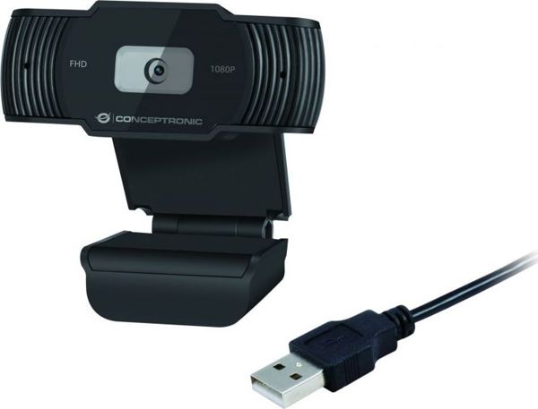Conceptronic AMDIS04B Web Camera 1080P Full HD με Μικρόφωνο 30fps