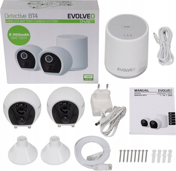 Kamera IP Evolveo EVOLVEO bezdrátový kamerový systém Detective BT4 SMART