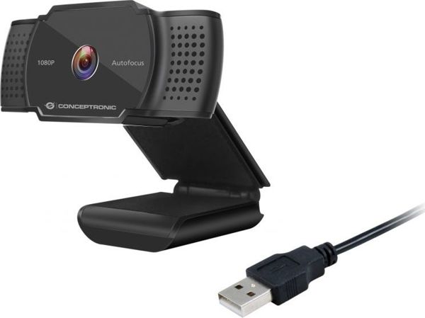 Conceptronic AMDIS06B Web Camera Αυτόματης Εστίασης Full HD 1080p με Μικρόφωνο για Τηλεδιάσκεψη