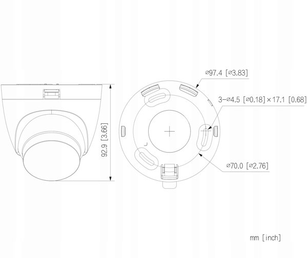 KAMERA AHD, HD-CVI, HD-TVI, PAL HAC-HDW1801CLQ-IL-A-0280B-S3-DIP Smart Dual Light - 4K UHD 2.8&nbsp|mm DAHUA