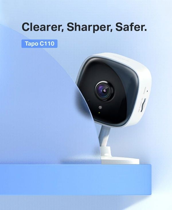TP-Link Tapo C110 Wi-Fi Κάμερα Ασφαλείας 3MP, Νυχτερινή Λήψη & Ανίχνευση Κίνησης