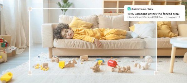 Xiaomi C500 Dual Έξυπνη Κάμερα Ασφαλείας 4MP PTZ, F1.6, H.265, Υποδοχή MicroSD έως 256GB, Λευκό
