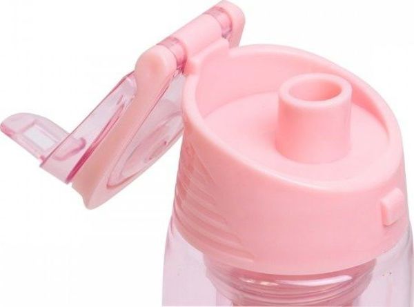 Kamille Μπουκάλι Νερού Tritan με Σουρωτήρι, 660 ml, Ροζ, 7x23 cm