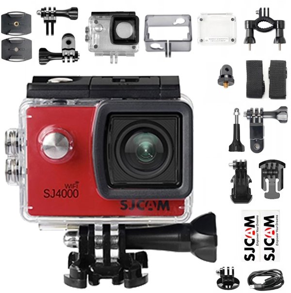 SJCAM SJ4000 WiFi Action Camera Αθλητική Κάμερα 1080p, Αισθητήρας AR0330, Κόκκινη